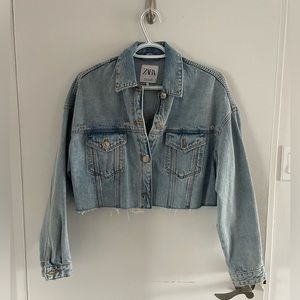 Zara Cropped Denim Jacket